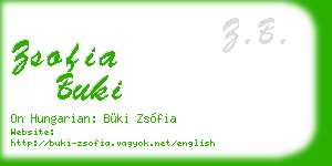 zsofia buki business card