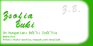 zsofia buki business card